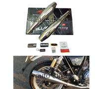 Per Reale Enfield 'Interceptor 650cc' Rosso Gallo S Silenziatore Scarico