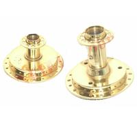 Per Reale Enfield Mezza Larghezza Anteriore & Ruota Post Hub Tamburo Oro Aes