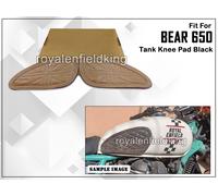 Per Reale Enfield Orso 650 " Originale Pelle Ginocchio Pad Serbatoio, Marrone "