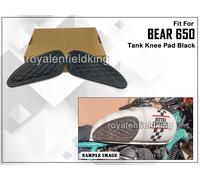 Per Reale Enfield Orso 650 " Originale Pelle Ginocchio Serbatoio, Nero Colore "