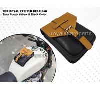 Per Reale Enfield Orso 650 Pelle Magnetico Serbatoio Borsellino Giallo & Nero