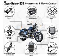 Per Reale Enfield " Super Meteor 650 8 Pz Accessori Combo " - 8