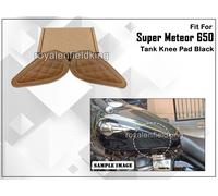 Per Reale Enfield Super Meteor 650 " Originale Pelle Ginocchio Tank Pad,Marrone
