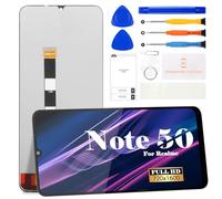 Per Realme Note 50 4G Display LCD Per Realme Note 50 RMX3834 Schermo Replacemet per Realme Note 50 RMX3834 Touch Screen Digitizer Display Assembly Kit di Riparazione Senza Cornice (Nero) 6.74 ''