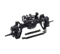 Per Redcat Per Ascent-18 1/18 RC Crawler Parti Di Aggiornamento Assale Portale Anteriore E Posteriore In Alluminio Set Completo Di Assali Con Supporto Servo Assale RC(Black,Front)