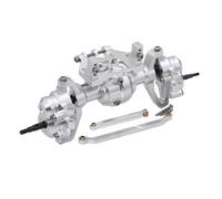 Per Redcat Per Ascent-18 1/18 RC Crawler Parti Di Aggiornamento Assale Portale Anteriore E Posteriore In Alluminio Set Completo Di Assali Con Supporto Servo Assale RC(Silver,Front)