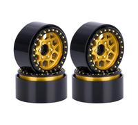 Per Redcat Per SCX10 Per TRX4 Per Capra VS4-10 Gen8 Per LCG 1/10 4 Pezzi Cerchioni Beadlock In Alluminio Da 1,9 Pollici Cerchioni RC Car Crawler Pneumatici Parti Accessorio Per Auto RC(Yellow)