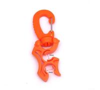 Per regolatore BCD e accessori per console doppio supporto per tubo flessibile con clip per immersioni subacquee, garantisce una tenuta sicura di tubi a bassa e alta pressione (arancione 10 x 10 mm)