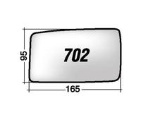 Per Renault 11 Vetro di Ricambio Dx per Specchio Retrovisore 165x95mm