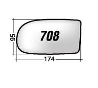 Per Renault Espace 1991-1996 Vetro di Ricambio Sx per Specchio Retrovisor 174x95