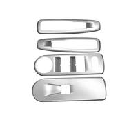 Per Renault Per Clio 4 2013-2016 Copertura Del Telaio Del Pulsante Dell'interruttore Alzacristalli E Bracciolo Portiera PYPFQUMQGR(Argento)