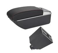 Per Renault Per Clio 4 IV Per Captur Scatola Bracciolo Per Auto Scatola Portaoggetti Per Auto Retrofit Parte Retrofit Interni Bracciolo Speciale(B2 Black red Line 7 usb)