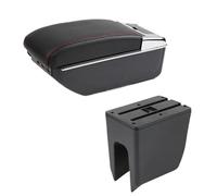 Per Renault Per K-ZE Per Dacia Per Spring Scatola Per Braccioli Per Auto Scatola Portaoggetti Centrale Accessori USB Interni BLNETU(C1 style red line)