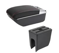 Per Renault Per K-ZE Per Dacia Per Spring Scatola Per Braccioli Per Auto Scatola Portaoggetti Centrale Accessori USB Interni BLNETU(D1 style red line)