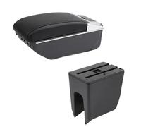 Per Renault Per K-ZE Per Dacia Per Spring Scatola Per Braccioli Per Auto Scatola Portaoggetti Centrale Accessori USB Interni BLNETU(C2 style black line)