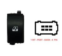 MAX! Interruttore alzacristalli posteriore Renault Scenic 03-09 Marrone Sx=Dx 6 pin