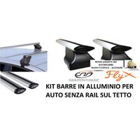 Per Renault Scenic II 03>09 5p Kit Barre Portat Alluminio Fly NO RAIL SUL TETTO