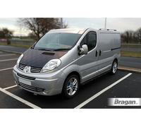 Per Renault Trafic SWB 2002 - 2014 Sbarre Laterali Nere Di 2" + LED Bianchi x10