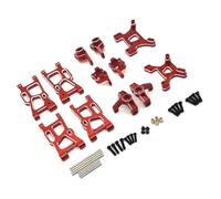 Per RIaarIo Per WLtoys 124008 124016 17 18 19 144001 02 10 1/12 Set Di Tazze Di Sterzo In Metallo Ricambi E Accessori Per Auto RC Aggiornamento Sostituzione E Utilizzo RC Tazza Sterzo(Red)
