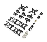 Per RIaarIo Per WLtoys 124008 124016 17 18 19 144001 02 10 1/12 Set Di Tazze Di Sterzo In Metallo Ricambi E Accessori Per Auto RC Aggiornamento Sostituzione E Utilizzo RC Tazza Sterzo(Black)