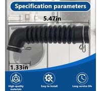 per ricambio tubo scarico per lavatrice 20 cm con fascette stringitubo per