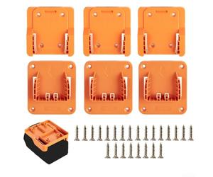 Per RIDGID 18 V batteria di stoccaggio gancio e per AEG 18 V supporto batteria con portautensili per uso professionale (3 set)