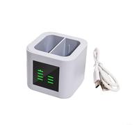 Per Ring Doorbell V4 Dual Port Battery Charger con display LED e porta USB C, progettato con tecnologia di protezione intelligente della batteria
