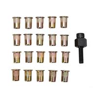 Per rivettatrice manuale testa dado e 20 pezzi per M5 M6 M8 M10 dadi di ferro set di ricambio per lavori di fissaggio efficienti (20 pezzi)