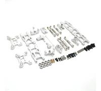 Per Rlaarlo AM-X12 1/14 14015 14005E 1/12 Metallo Braccio Oscillante Tazza Dello Sterzo Set 8 Pezzi Accessori Auto RC Aggiornamenti E Sostituzioni Parti Aggiornamento RC(Silver)