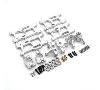 Per Rlaarlo AM-X12 AM-D12 14015 14005E Metallo Per Braccio Oscillante Coppa Sterzo Cinque Pezzi Ricambi E Accessori Per Auto RC E Sostituzioni E Uso RC Tazza Sterzo(Silver)