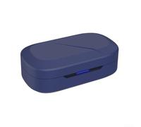 Per ROG Open Wireless Earbuds Case, robusta custodia protettiva in silicone ABS con vestibilità sicura, guscio compatto antiurto per sport all'aria aperta, rosso (blu scuro)
