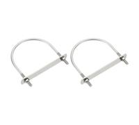 Per Round U-Bolts, 2 Set 102mm Larghezza 122mm Lunghezza M6 con Dadi e Piastre