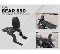 Per Royal Enfield Bear 650 Portapacchi Posteriore con Schienale, Nero