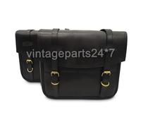 Per Royal Enfield Bear & Classic 650 Borse Da Parafango in Pelle Nera