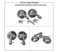 Per Royal Enfield BULLET/ELECTRA/CLASSIC 350 E 500 'SPECCHIO A BAR END, CROMATO'