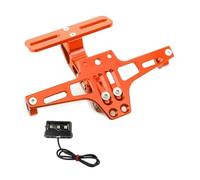 Per Royal Enfield Bullet/Meteor/Classic 350 500 Interceptor 650 Continental GT 535 Himalayan 411 Staffa Porta Targa Posteriore Regolabile Per Moto Motociclo(Orange)