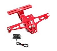 Per Royal Enfield Bullet/Meteor/Classic 350 500 Interceptor 650 Continental GT 535 Himalayan 411 Staffa Porta Targa Posteriore Regolabile Per Moto Motociclo(Rosso)
