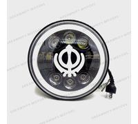 Per Royal Enfield Classic Electra Standard Il Khanda Sahib Fari A LED 7"