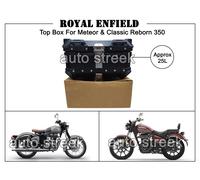 Per Royal Enfield Classic Reborn E Meteor 350 Pannier Top Box Nero 25L