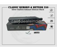 Per Royal Enfield Classic Reborn E Meteor 350 SILENZIATORE DI SCARICO, NERO