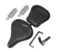 Per royal enfield Classico 350 500 Anteriore Post. Pelle Nero Sedile a Molla Gec