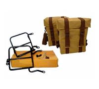 Per Royal Enfield Classico 350 500 Sabbia Colore Borsa Bisacce & Raccordo Telaio