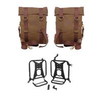 Per Royal Enfield Classico 650 " Scuro Oliva Borsa Laterale Paio Con Sella Stay