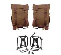 Per Royal Enfield Classico 650 " Scuro Oliva Borsa Laterale Paio Con Sella Stay