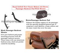 Per Royal Enfield Classico Reborn 350 Marrone Passeggero Schienale Pad Con Mount