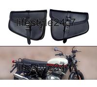 Per Royal Enfield coppia borse a tracolla nere in pelle D1 per GT e Intercept...