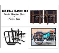 Per Royal Enfield Goan Classic 350 Borse In Pelle E Tela E Montaggio D13