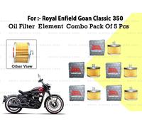 Per Royal Enfield Goan Classic 350 "Oil Filter Element Kit Combo Confezione d...