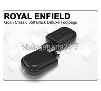 Per Royal Enfield Goan Classic 350 Poggiapiedi Deluxe Nero Anteriore