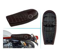 Per Royal Enfield GT e Interceptor 650 "D9 Vera Pelle Doppio Sedile Marrone...